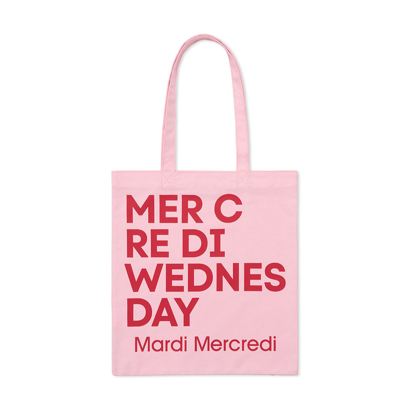 Mardi Mercredi canvas tote · Pink