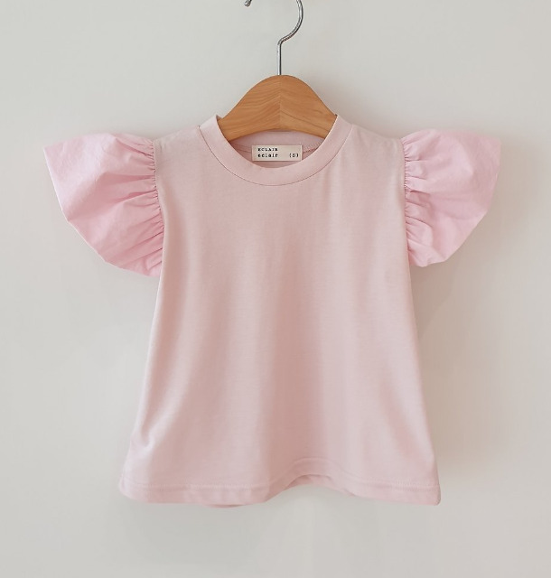 ECLAIR puff-sleeve top · Pink