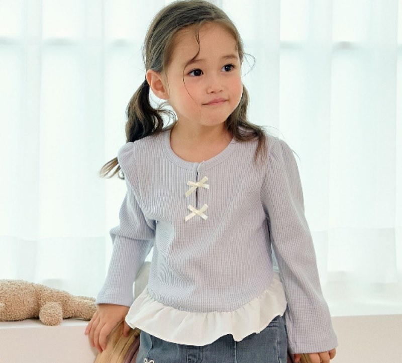 neneru Uni ribbon top · Blue