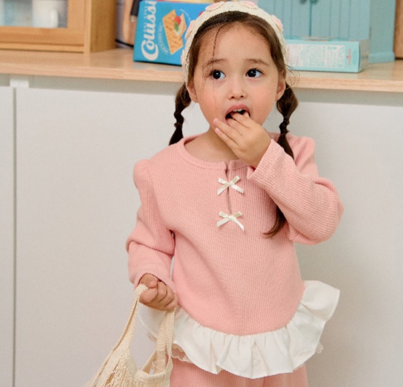 neneru Uni ribbon top · Pink